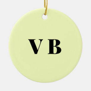 simple minimal solid color custom pastel custom ceramic ornament