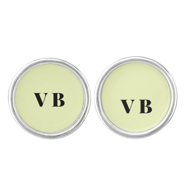 simple minimal solid color custom pastel custom  cufflinks (Front)
