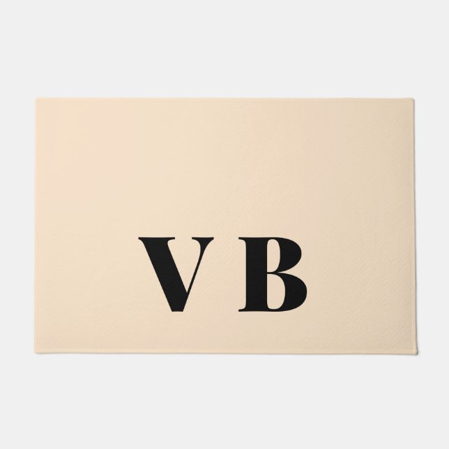 simple minimal solid color custom pastel custom  doormat (Front)