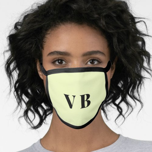 simple minimal solid color custom pastel custom  face mask