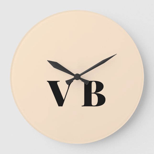 simple minimal solid color custom pastel custom  large clock (Front)