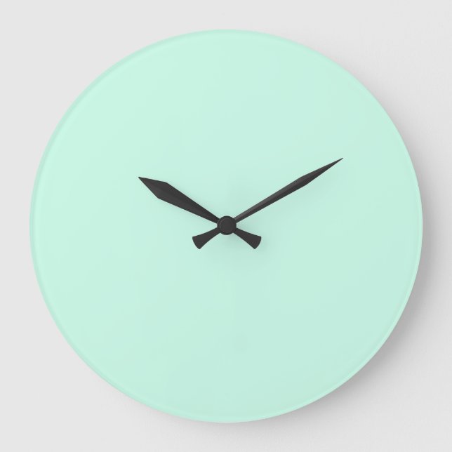 simple minimal solid color custom pastel custom  large clock (Front)
