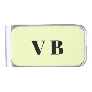 simple minimal solid color custom pastel custom  silver finish money clip