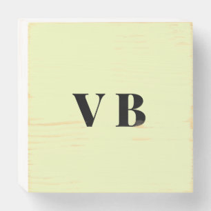 simple minimal solid color custom pastel custom wooden box sign