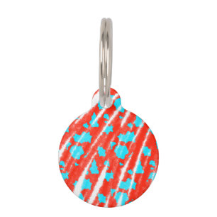 simple minimal solid color custom personalized pet ID tag