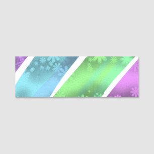 simple minimal solid color custom personalized  th name tag