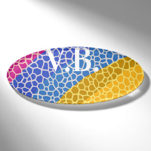 simple minimal solid color custom personalized thr name tag