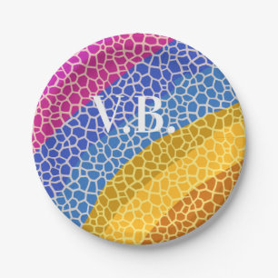 simple minimal solid color custom personalized thr paper plates