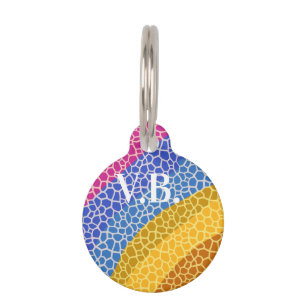 simple minimal solid color custom personalized thr pet ID tag