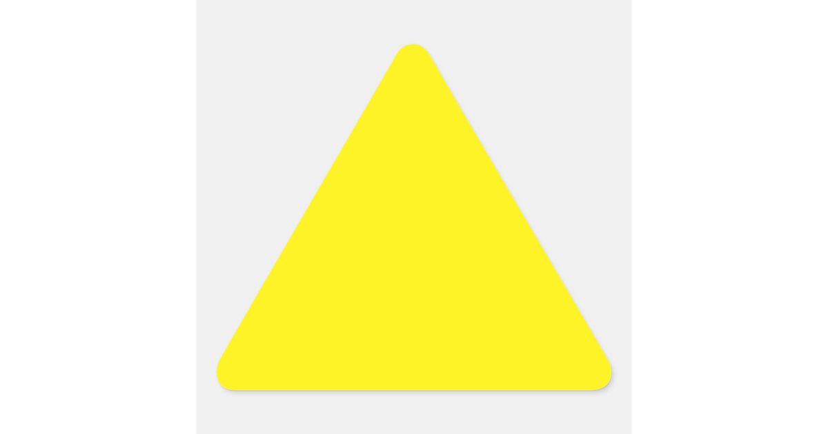simple minimal solid color custom triangle sticker | Zazzle