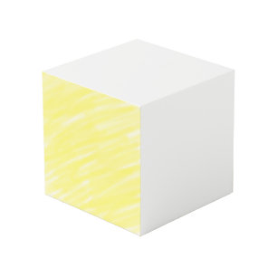 simple minimal solid color custom yellow pastel ad cube