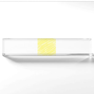 simple minimal solid color custom yellow pastel ad desk name plate