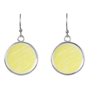 simple minimal solid color custom yellow pastel ad earrings