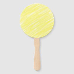 simple minimal solid color custom yellow pastel ad hand fan