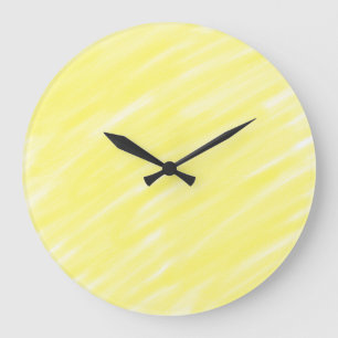 simple minimal solid color custom yellow pastel ad large clock