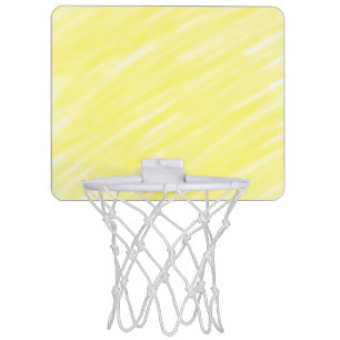 simple minimal solid color custom yellow pastel ad mini basketball hoop