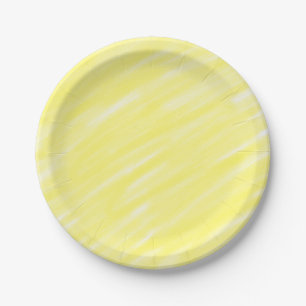 simple minimal solid color custom yellow pastel ad paper plates