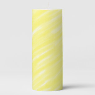 simple minimal solid color custom yellow pastel ad pillar candle