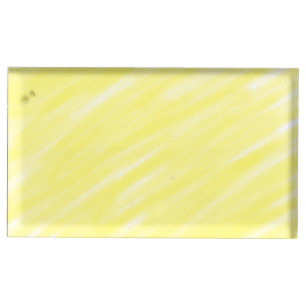 simple minimal solid color custom yellow pastel ad place card holder