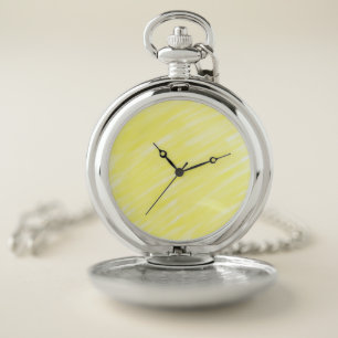 simple minimal solid color custom yellow pastel ad pocket watch