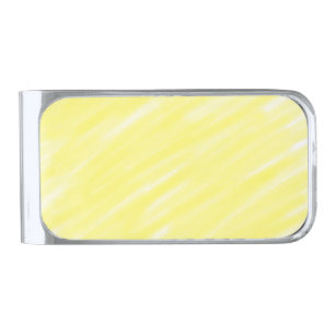 simple minimal solid color custom yellow pastel ad silver finish money clip