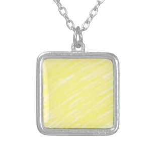 simple minimal solid color custom yellow pastel ad silver plated necklace