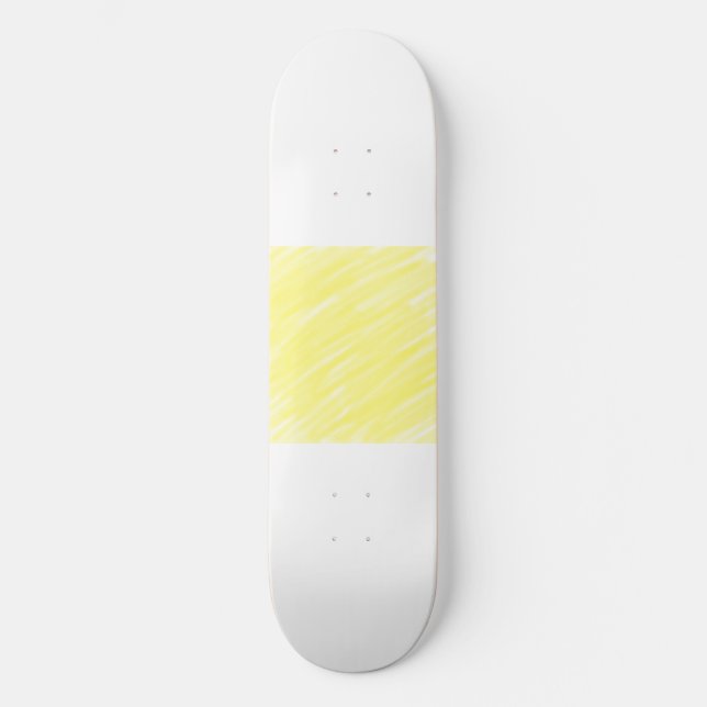 simple minimal solid color custom yellow pastel ad skateboard (Front)
