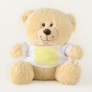 simple minimal solid color custom yellow pastel ad teddy bear