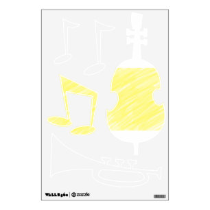 simple minimal solid color custom yellow pastel ad wall decal