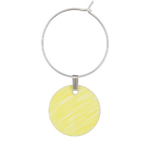 simple minimal solid color custom yellow pastel ad wine charm