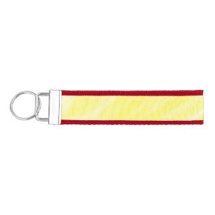 simple minimal solid color custom yellow pastel ad wrist keychain