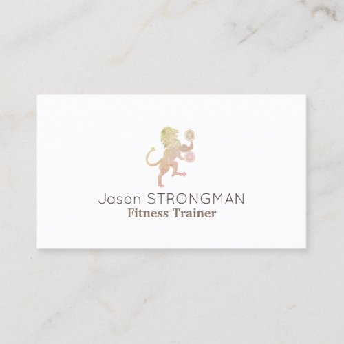 Simple minimal strong lion animal logo cover business card