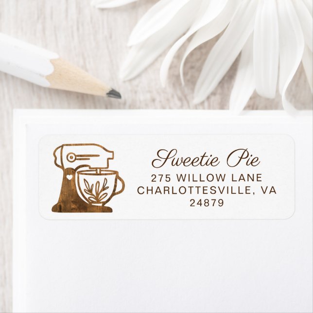 Simple & Minimal Style Bakery Rustic Stand Mixer Label (Insitu)
