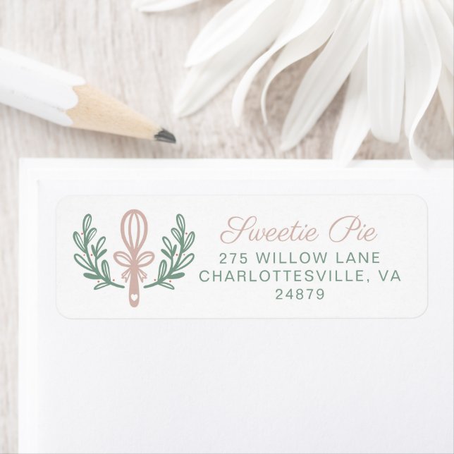 Simple & Minimal Style Bakery Whisk & Wreath Logo Label (Insitu)