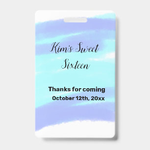 SIMPLE MINIMAL sweet sixteen elegant custom modern Badge