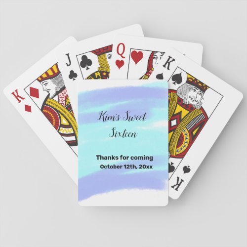 SIMPLE MINIMAL sweet sixteen elegant custom modern Playing Cards