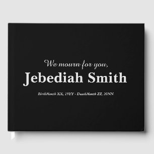 Simple & Minimal Sympathies Guestbook