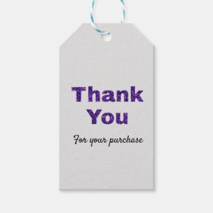 SIMPLE MINIMAL TEXT STYLE BUSINESS THANK YOU GIFT TAGS