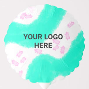 SIMPLE MINIMAL TEXT STYLE GIFT green watercolor T Balloon