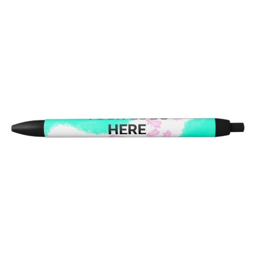 SIMPLE MINIMAL TEXT STYLE GIFT green watercolor  T Black Ink Pen