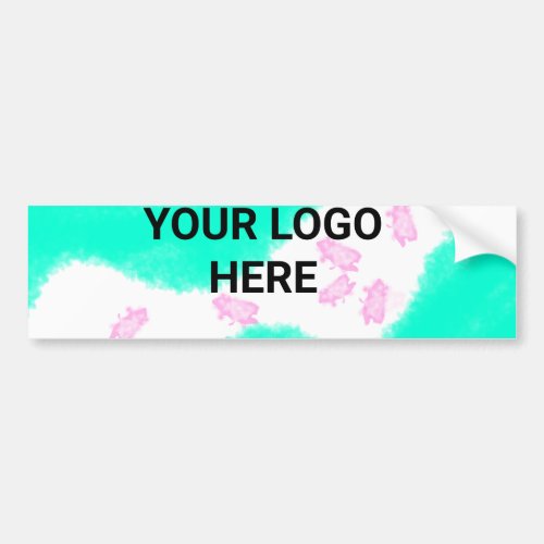 SIMPLE MINIMAL TEXT STYLE GIFT green watercolor  T Bumper Sticker