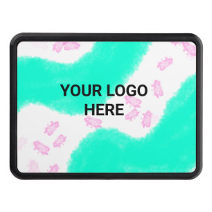 SIMPLE MINIMAL TEXT STYLE GIFT green watercolor T Hitch Cover