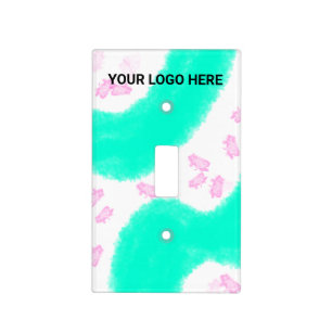 SIMPLE MINIMAL TEXT STYLE GIFT green watercolor  T Light Switch Cover