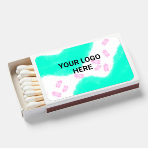 SIMPLE MINIMAL TEXT STYLE GIFT green watercolor T Matchboxes