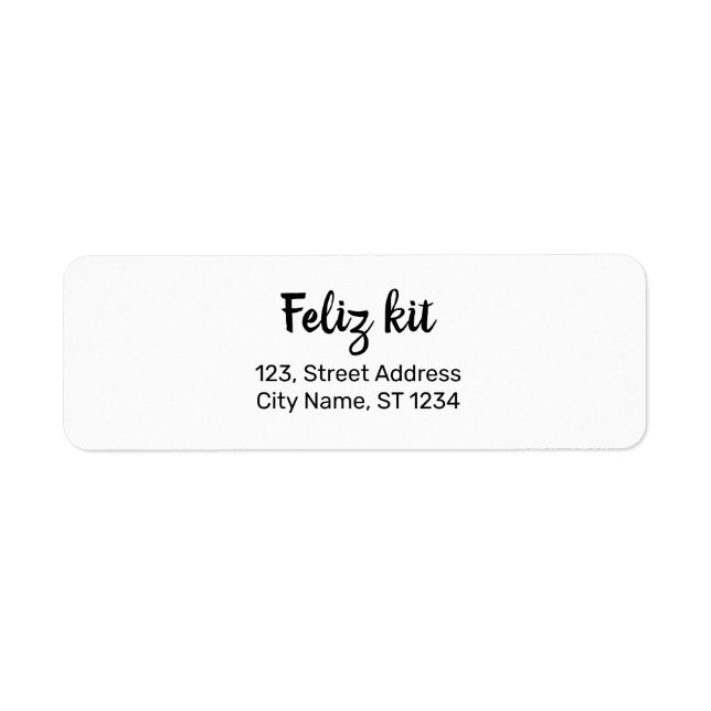 SIMPLE MINIMAL TEXT STYLE LABEL (Front)