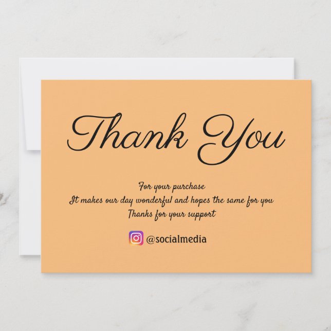 simple minimal text style thank you  card (Front)