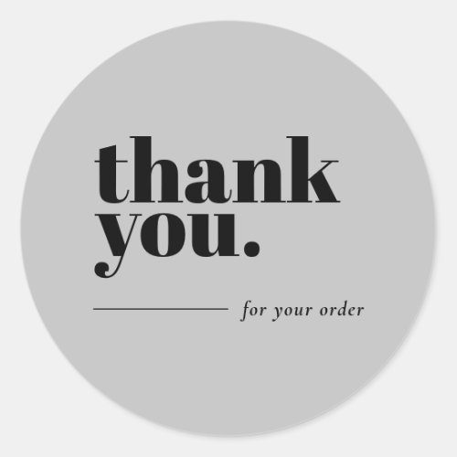 Simple Minimal Thank You Business Sticker 