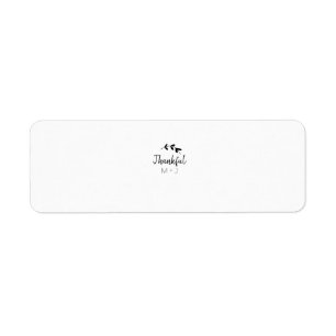 Simple minimal thank you couple name text date cus label