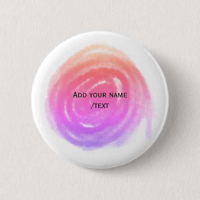 simple minimal watercolor colorful add name text   button (Front)