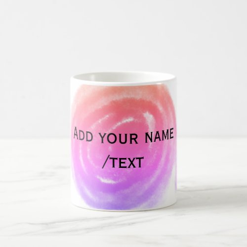 simple minimal watercolor colorful add name text  coffee mug